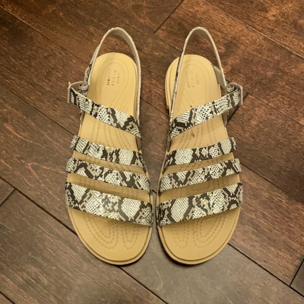 Women’s Crocs Snake Print Sandals